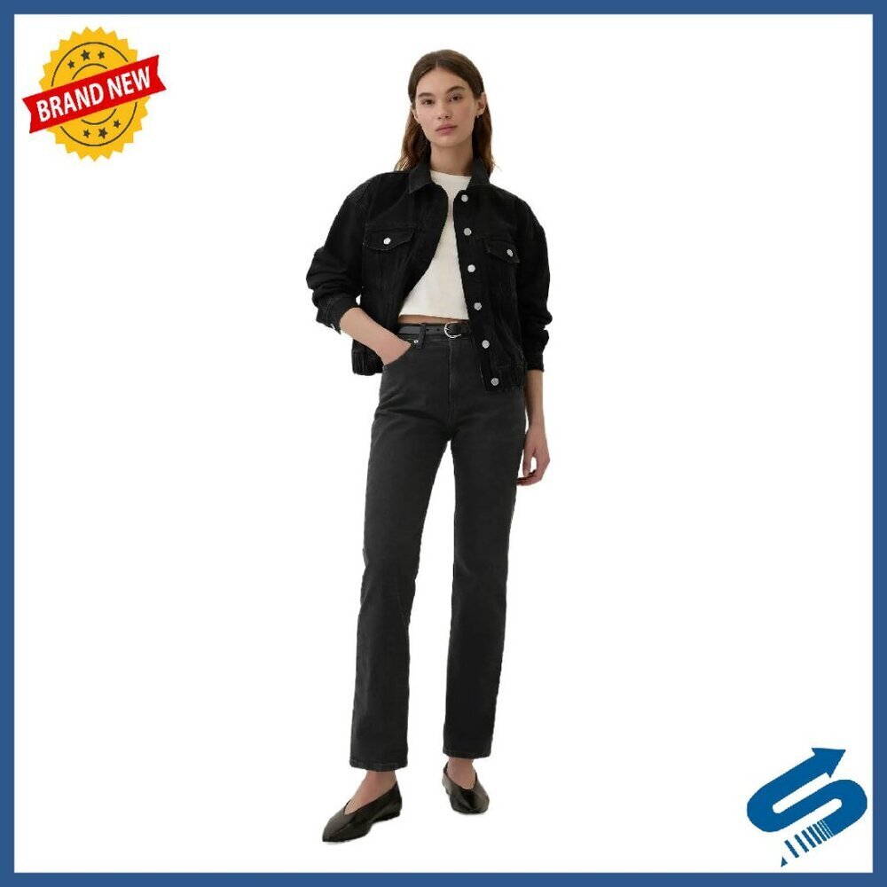 High Rise Straight Leg Denim Jeans Women's 90s Fit